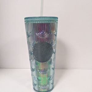 Starbucks tumbler iridescent 24oz mermaid scale green